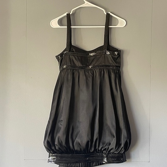 DeLaru Black Satin Cocktail Dress - Picture 2 of 6